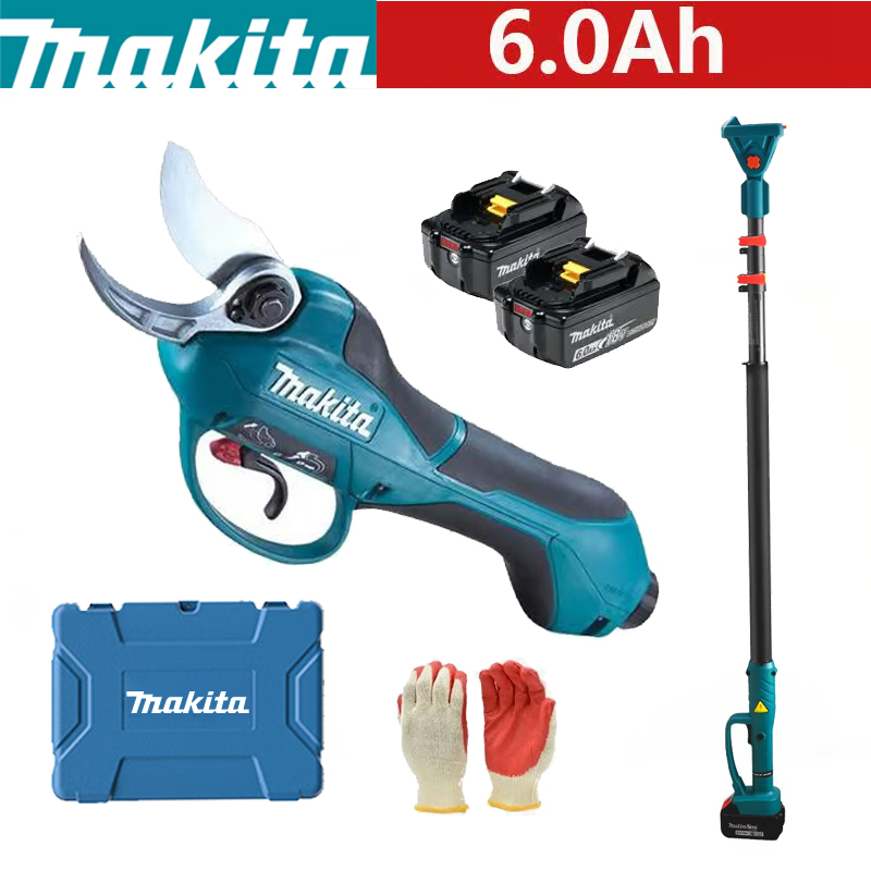 Makita DUP361PT2 záhradné nožnice + Dve 6,0Ah batérie 48V+ nabíjačka+1,34M teleskopska palica